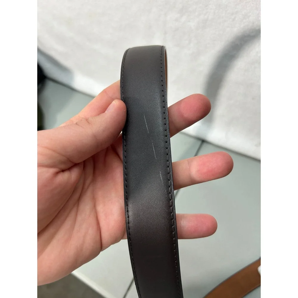 Nike Mens Size 42 Brown Leather G Flex Adjustable Golf Belt